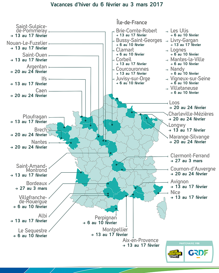 Carte Centre Génération Basket, GRDF Paris